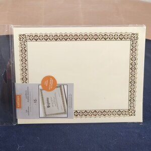 Gartner Studio Gold Foil Double Motif Printable Most Printers 15ct Certificates